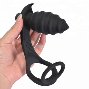 10 velocidades masturbador <span class=keywords><strong>Gay</strong></span> Anal Plug Dual Delay ejaculación Cock pene anillo vibrador - Product Image 5