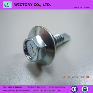 Vis de toiture autoforeuse à tête hexagonale avec EPDM, Taiwan - Product Image 3