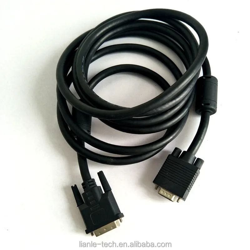 Projector equipment Video data cable DVI-D Dual Link 24+5 pin Male HD15 male dvi to vga cables