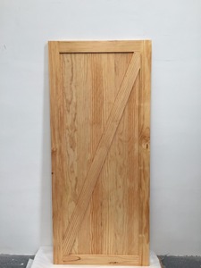 Interior un panel Z brace <span class=keywords><strong>Pino</strong></span> manchada de madera maciza Puerta de granero con hardware - Product Image 3
