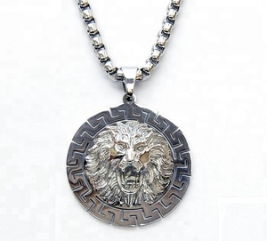 <span class=keywords><strong>Pendentif</strong></span> grande taille <span class=keywords><strong>de</strong></span> tête <span class=keywords><strong>de</strong></span> <span class=keywords><strong>lion</strong></span> en <span class=keywords><strong>or</strong></span> 18K, bijoux en acier inoxydable, DSP 225, vente en gros - Product Image 4