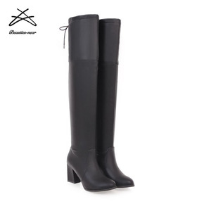 PU Leather Long <strong>Boots</strong> <strong>Over</strong> <strong>Knee</strong> <strong>Boots</strong> Women 2018 Fashion - Product Image 3