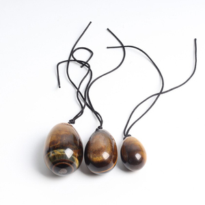 Huevos Yoni de cristal de ojo de tigre natural superventas al por mayor para masaje vaginal para regalo - Product Image 1