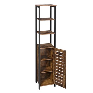 Gabinete <span class=keywords><strong>de</strong></span> <span class=keywords><strong>Almacenamiento</strong></span> Lateral <span class=keywords><strong>de</strong></span> Madera Alto, Delgado y Estrecho para Sala <span class=keywords><strong>de</strong></span> Estar, Estilo Industrial Antiguo <span class=keywords><strong>VASAGLE</strong></span>, con 3 Estantes - Product Image 2