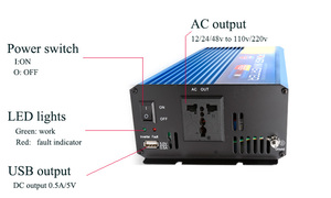 RAGGIE Inverter Tenaga Surya 1500W, Gelombang Sinus Murni untuk Mesin Cuci AC - Product Image 2