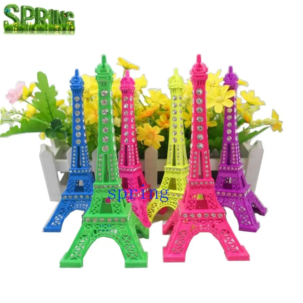 Exquisite Shop window Decoration France Paris souvenir craft Eiffel Tower Model With Diamond