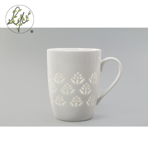 Hecho a mano llanura barato blanco grande cerámica taza <span class=keywords><strong>de</strong></span> té - Product Image 5