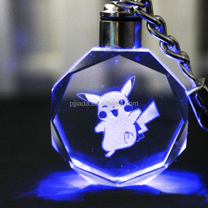 3D Laser <strong>Engraved</strong> Animal Photo LED Crystal Keychains for Couples <strong>Key</strong> <strong>Rings</strong> Promotional Souvenir Gift - Product Image 5
