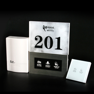 Plaque de porte en acrylique mat avec logo de numéro de chambre LED pour hôtel, nouveau design - Product Image 6