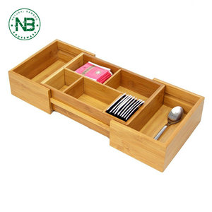 Fashion design design space saver storage cutlery tray grass bamboo kitchen drawer organizer - Product Image 1