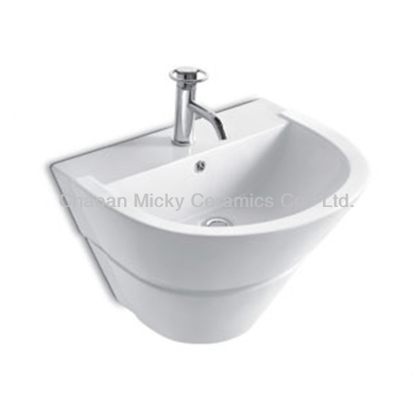 Design moderne et de haute qualité économiser de l'espace haft lavabo sur pied