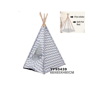 Five sticks sweet happy Animal tribe comfortable Pet <span class=keywords><strong>Tipi</strong></span> Tent dog cat tent - Product Image 1