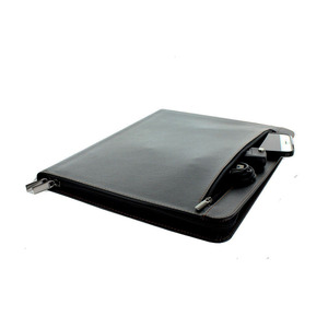 <span class=keywords><strong>A4</strong></span> cremallera pu Carpeta de cuero pu zip cartera de documentos con tabletas caso - Product Image 2