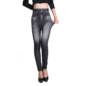 Bon marché, vente en gros, leggings sexy en jean pour dames - Product Image 6