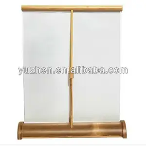 Mini bamboe Roll up Banner Stand Desktop roll up stand