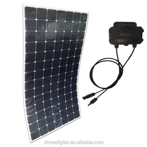 Alta eficiencia 220W 250W 300W potencia Semi Flexible Panel Solar 220W para coche RV barco marina