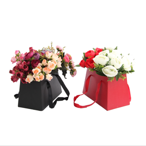 <span class=keywords><strong>Couleur</strong></span> unie papier portable trapézoïdale seau à fleurs boîte à fleurs - Product Image 3