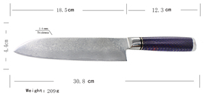 7 pollici 67 layers Giapponese VG 10 in acciaio di damasco coltello <span class=keywords><strong>santoku</strong></span> - Product Image 4