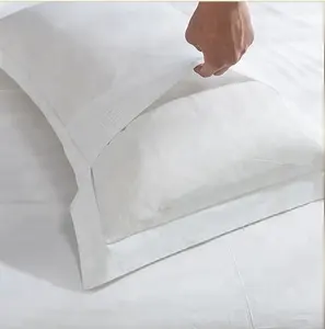 ปลอกหมอนสีขาวขนาดคิงไซส์300TC ใช้ในโรงแรม