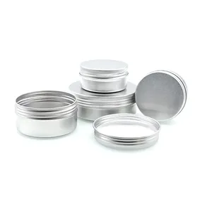 Tarro de té de aluminio, caja de lata de aluminio de 10ml, 15ml, 30ml, 50ml, 60ml, contenedor de lata de aluminio de 60 gramos, 100ml para vela