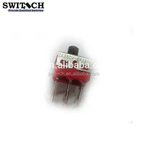 Micro Miniature Slide Switch with 6 Pins Vertical/Right-Angle PCB terminal 2A 250V 5A120V Stainless Steel Housing