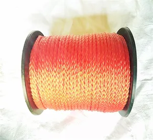 Factory Direct Sale 3/8'' By 500' Polypropylene Material Orange Hollow Braided Floating rope PE ropes