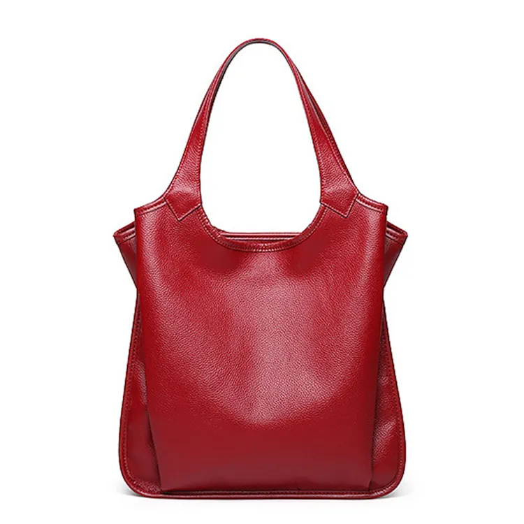 Guangzhou wholesale market genuine leather office women tote bag