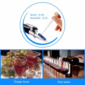 शराब पौधा विशिष्ट गुरुत्व Refractometer 0 ~ 40% ब्रिक्स 0 ~ 25% बियर फलों का रस शराब चीनी परीक्षण मीटर - Product Image 3