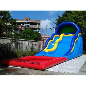 Acara Outdoor Digunakan Terbesar Inflatable Air dengan Kolam Renang Inflatable Floating Water Slide