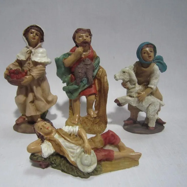 Estátua católica do grupo manger de natal lembranças itens religiosos católicos