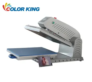 Máquina de prensado en caliente de la marca superior de China, Colorking, el precio más bajo, camiseta eléctrica automática