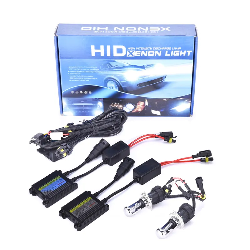 Đèn Xe 35 Wát 55 Wát HID Xenon Chuyển Đổi Kit Slim Ballast H1 H3 H4 H11 9005 9006 Xenon HID Kit H7