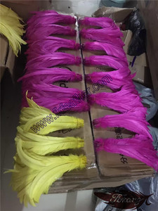 Comercio al por mayor Teñido Coque Colas de Plumas Largas Plumas de Gallo Para La Venta - Product Image 2