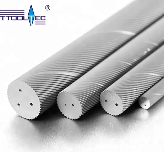 Tungsten Carbide Rods with double helical holes 30(R) , cemented carbide rod with two helix holes