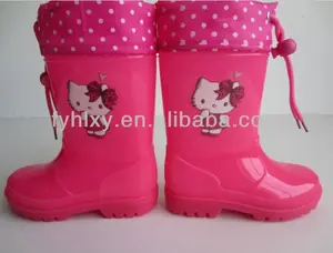 2014 hello kitty niñas botas de lluvia