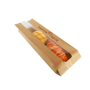 alimentaire biscuits sandwich burger sulfurisé d'emballage sac en papier kraft brun pour la boulangerie - Product Image 3
