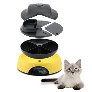 Distributeur automatique de nourriture pour chien, <span class=keywords><strong>programmable</strong></span> pour 4 repas, minuterie, fournitures pour animaux de compagnie, chat, chiot, bols, plateaux à eau, station électrique, conteneur - Product Image 2