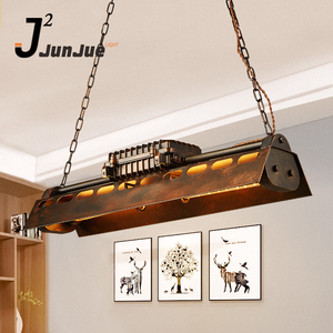 Retro Sắt E27 Pendant Lights Vintage Hình Chữ Nhật Trang Trí <span class=keywords><strong>Chandelier</strong></span> - Product Image 2