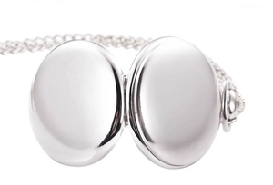 Collier <span class=keywords><strong>pendentif</strong></span> en alliage de bijouterie lisse poli noir argenté tendance, cadeau pour homme et <span class=keywords><strong>femme</strong></span>, <span class=keywords><strong>montre</strong></span> de poche en quartz - Product Image 6