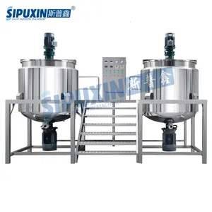 Shower Gel Liquid Detergent Blend Machine Vacuum Homogenizer Mixing Tank with Agitator