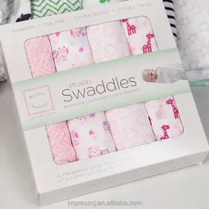 Soft Cotton Muslin Baby Swaddle Blankets Perfect for Nursery Sets