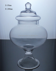 Worthbuy — pot à bonbons <span class=keywords><strong>en</strong></span> verre transparent, bougeoir <span class=keywords><strong>en</strong></span> verre avec couvercle - Product Image 2