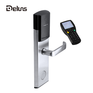 Delunsスマート電子RFIDカードオンラインホテルロック管理中古M1システムセキュリティデジタルロック工場