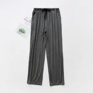 소년 잠옷 잠옷 남성 모달 잠자는 바닥 넓은 엉덩이 바지 사용자 정의 loungewear