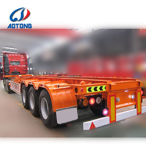 40ton 3 Trục 40ft Đa Sử Dụng <span class=keywords><strong>Container</strong></span> Bán Trailer, Phẳng Nền Tảng Xe Tải <span class=keywords><strong>Chassis</strong></span> Cho 20 Và 40Feet <span class=keywords><strong>Container</strong></span> - Product Image 6