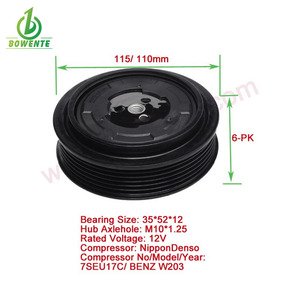 Embrague de Compresor de Aire Acondicionado <span class=keywords><strong>Denso</strong></span> <span class=keywords><strong>7SEU17C</strong></span> 447150-3941 / 4471503941 / 9672247080 para W203 115/110mm/6PK - Product Image 2