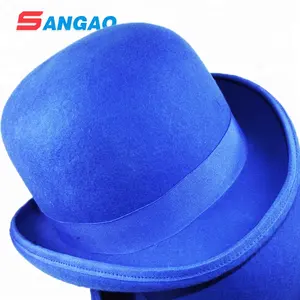 Royal blue Unisex wool bowler hat as good price wholesale