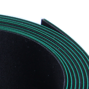 Sabuk datar antistatik elastis 1.5mm hijau/hitam digunakan pada mesin tekstil - Product Image 5