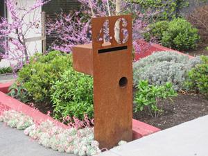 Boîte aux lettres en acier inoxydable Corten, design moderne, antirouille, Standard - Product Image 4