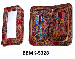 Voyage hommes femmes en acier inoxydable Kit d'outils de soin des ongles prix de gros manucure ongles ensemble dans un sac en satin - Product Image 3